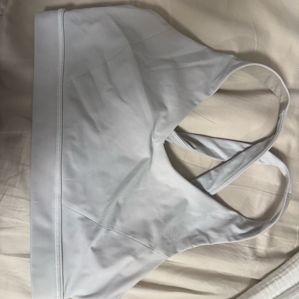White Lululemon sports bra size 8